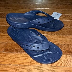 CROCS Gender Inclusive Baya 2 Flip Flop Navy Blue Men’s Size 10 Women’s 12 NEW